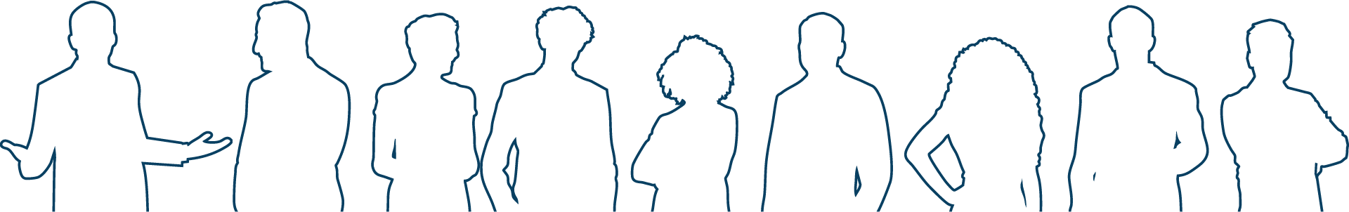 People outline drawing